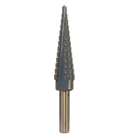 HHIP 1/8-1/2" High Speed Steel Step Drill With 13 Steps 5000-0013